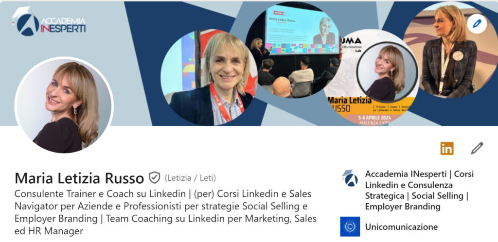 Foto profilo Linkedin e banner di sfondo