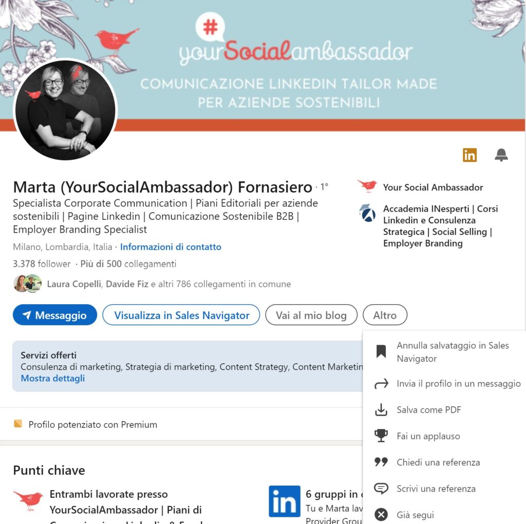 Come chiedere referenze su Linkedin
