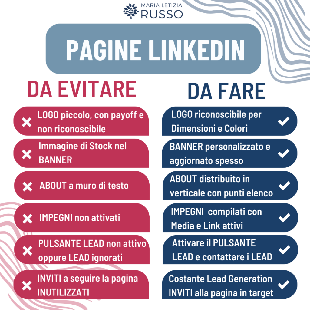 Pagine linkedIn: cosa fare e errori da evitare
