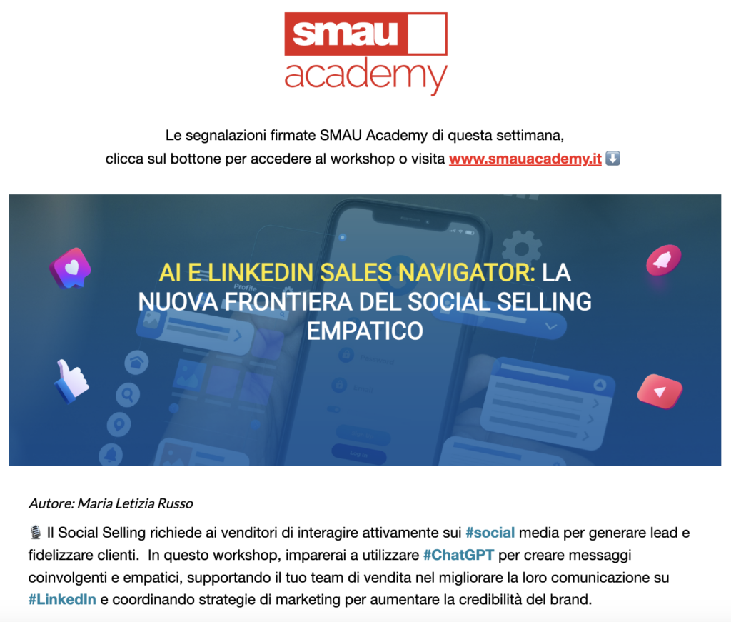 Smau Academy Maria Letizia Russo Social Selling e AI