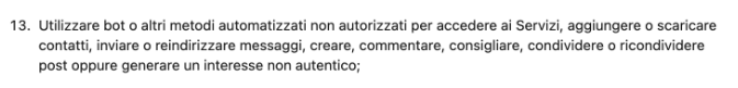Bot LinkedIn attività non consentite