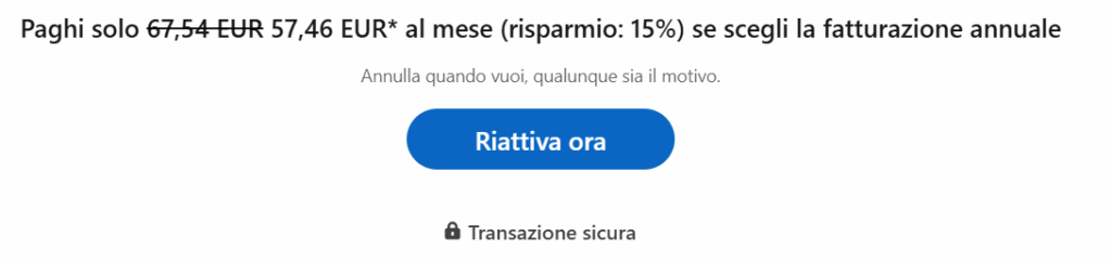 Quanto costa LinkedIn Premium All-in-One in Italia