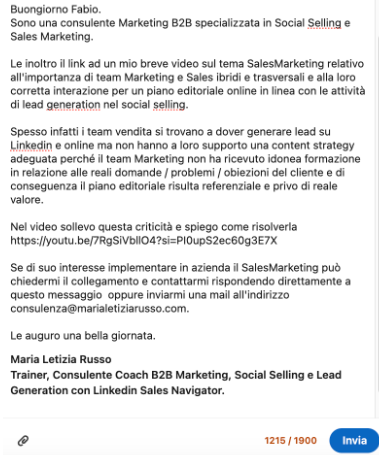 Cosa scrivere nelle inmail su linkedin